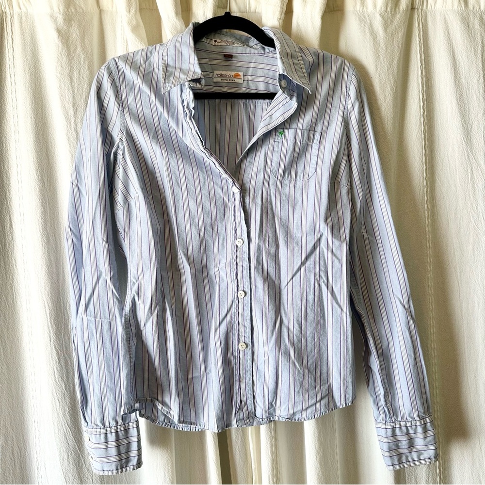 HOLLISTER Vintage Y2K Bella Swan Button Up Striped Top